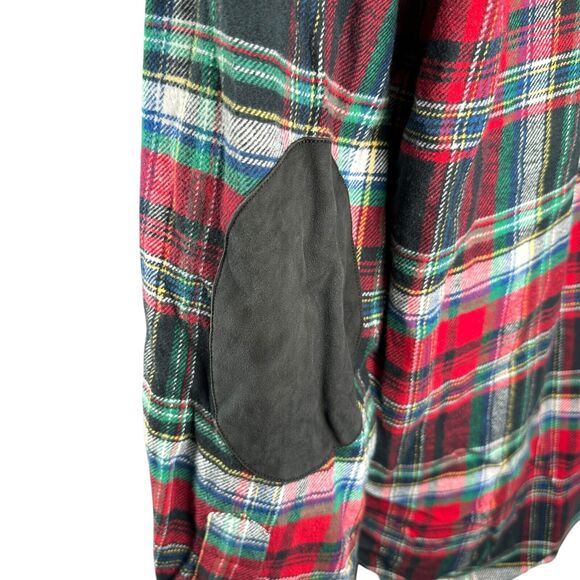 Polo Ralph Lauren Western Flannel Shirt Mens XXL Red Plaid Elbow Pads Pearl Snap - Picture 5 of 11